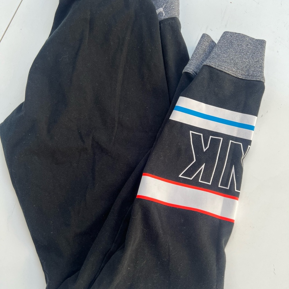 Victoria secret Black Joggers with Red and Blue Stripes waist are w 13 inseam 26 - Picture 4 of 5